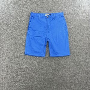 Hudson & Barrow NYC Chino Shorts Stretch Blue Mens 32 Casual‎ Flat Front